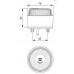 Сигнален буркан син LED нисък с равна основа 10-30V Сигнален буркан син LED нисък с равна основа 10-30V